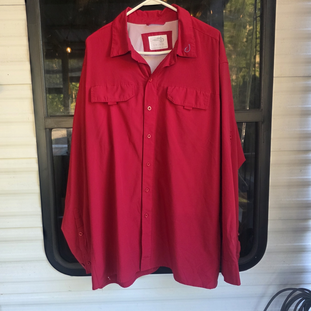 Men's Red Button Down Shirt
